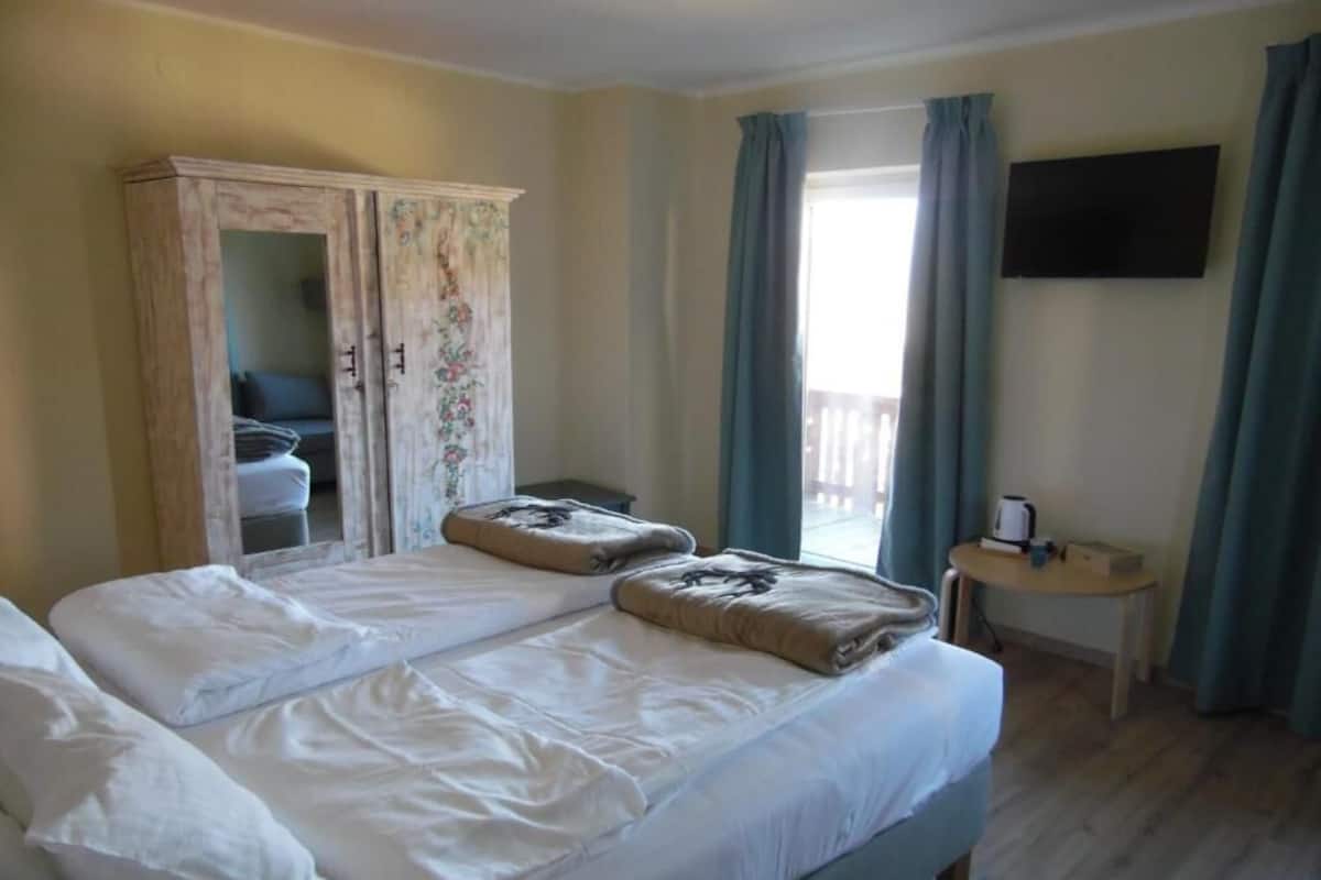 双人房, 阳台, 山景 | 遮光窗帘、隔音、免费 WiFi