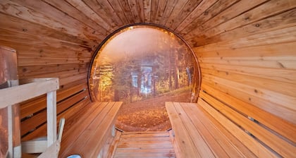 3-Acre Luxury Retreat | Sleeps 35 | 2 Cabins | Sauna, Hot Tubs, Firepits & More