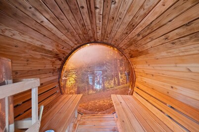 3-Acre Luxury Retreat | Sleeps 35 | 2 Cabins | Sauna, Hot Tubs, Firepits & More