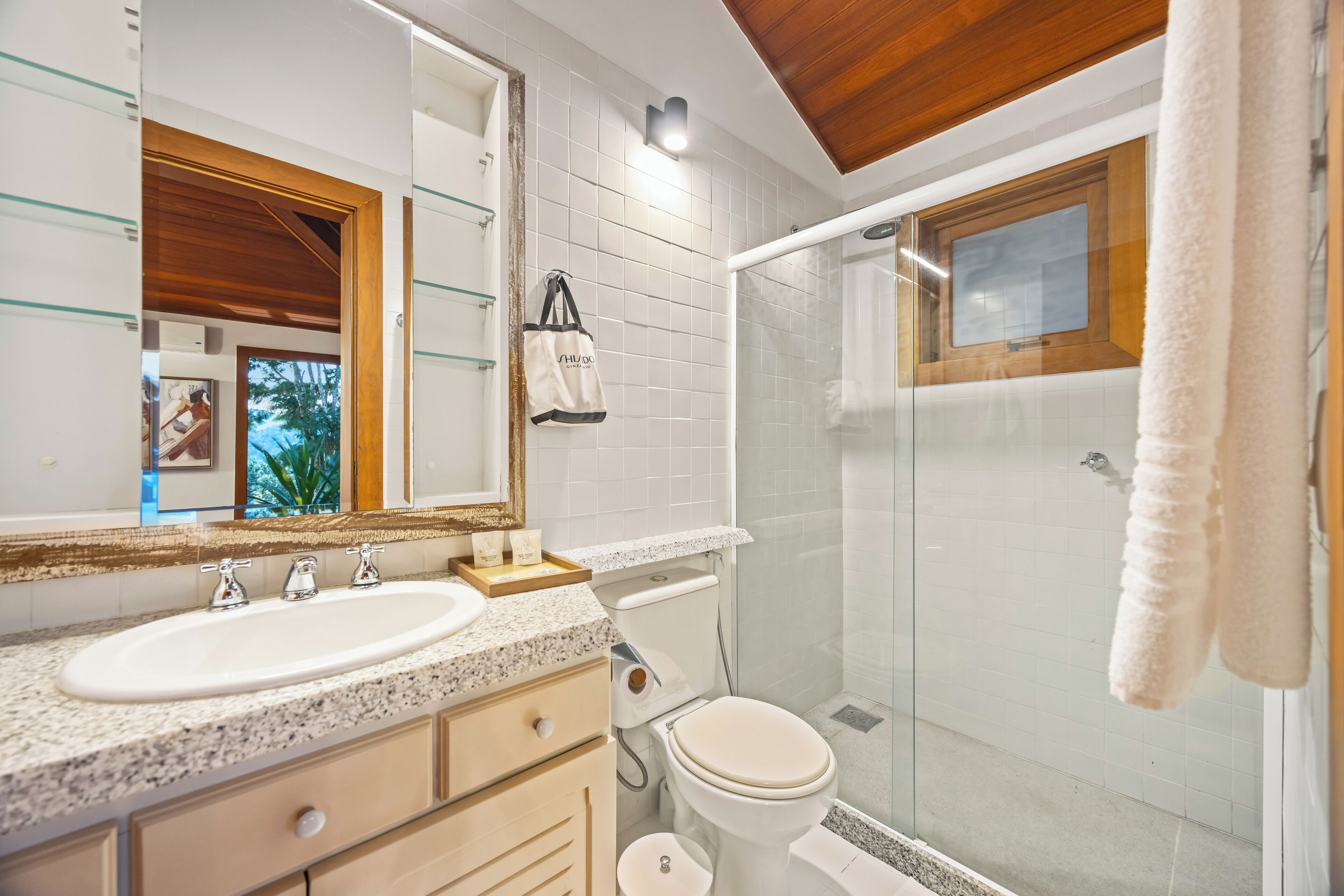 Dusche, Haartrockner, Bidet, Handtücher