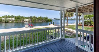 Sitting at the Dock on the Bay Waterfront Pool Home