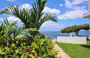 Property grounds - Ocean Rhythms II: New, Stylish Oceanfront King Bed Condo with Kitchenette (Negril)