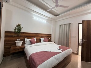 Deluxe Double Room, Balcony, City View | In-room safe, desk, laptop workspace, blackout drapes - Sky Hotel (Gurugram)