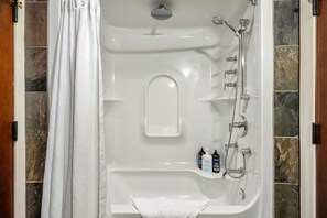 Bathroom - Fireplace & Patio by Rockies: Hot Tub Relaxation (Canmore)