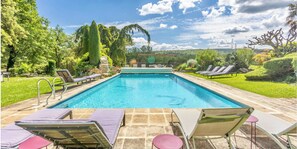 Pool - Luxury family farmhouse in the Luberon Village zip-line on foot sleeps 21 (Bonnieux)