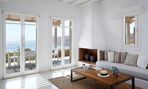 TV, stereo, offices - Amazing view Mykonian Villa with 5 bedrooms and pool (Mykonos)