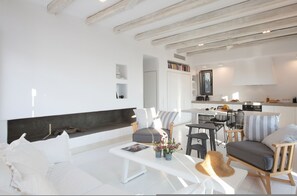 Living area - House Y in Kardiani, Tinos (Kardiani)