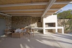 Terrace/patio - Villa Fragkia/private lounge area, sea view (Kalafatis)
