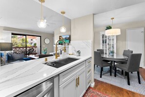 Fridge, microwave, stovetop, coffee/tea maker - Spacious 2 Bed 2 Bath Condo with Gourmet Kitchen in Carmel Valley for Long Term Stays (San Diego)