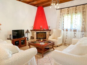 TV, fireplace, DVD player, books - Villa Limoncello in Agrafi (Agrafi)
