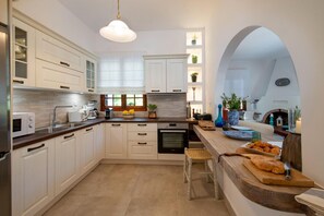 Fridge, microwave, coffee/tea maker, toaster - Villa Eleni Paxos in Gaios (Gaios)