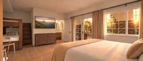 Family Studio | Premium bedding, memory foam beds, in-room safe, blackout drapes