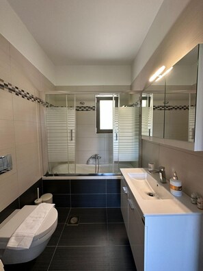 Shower, hair dryer, towels - Suite 2 - Elpida Luxury Suites (Nydri)