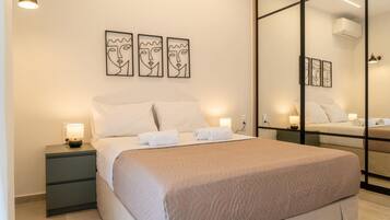 2 bedrooms, iron/ironing board, travel crib, bed sheets