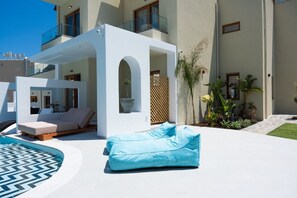 Standard Double Room, Balcony, Pool View | Terrace/patio - Zoe Boutique Hotel (Mylopotamos)