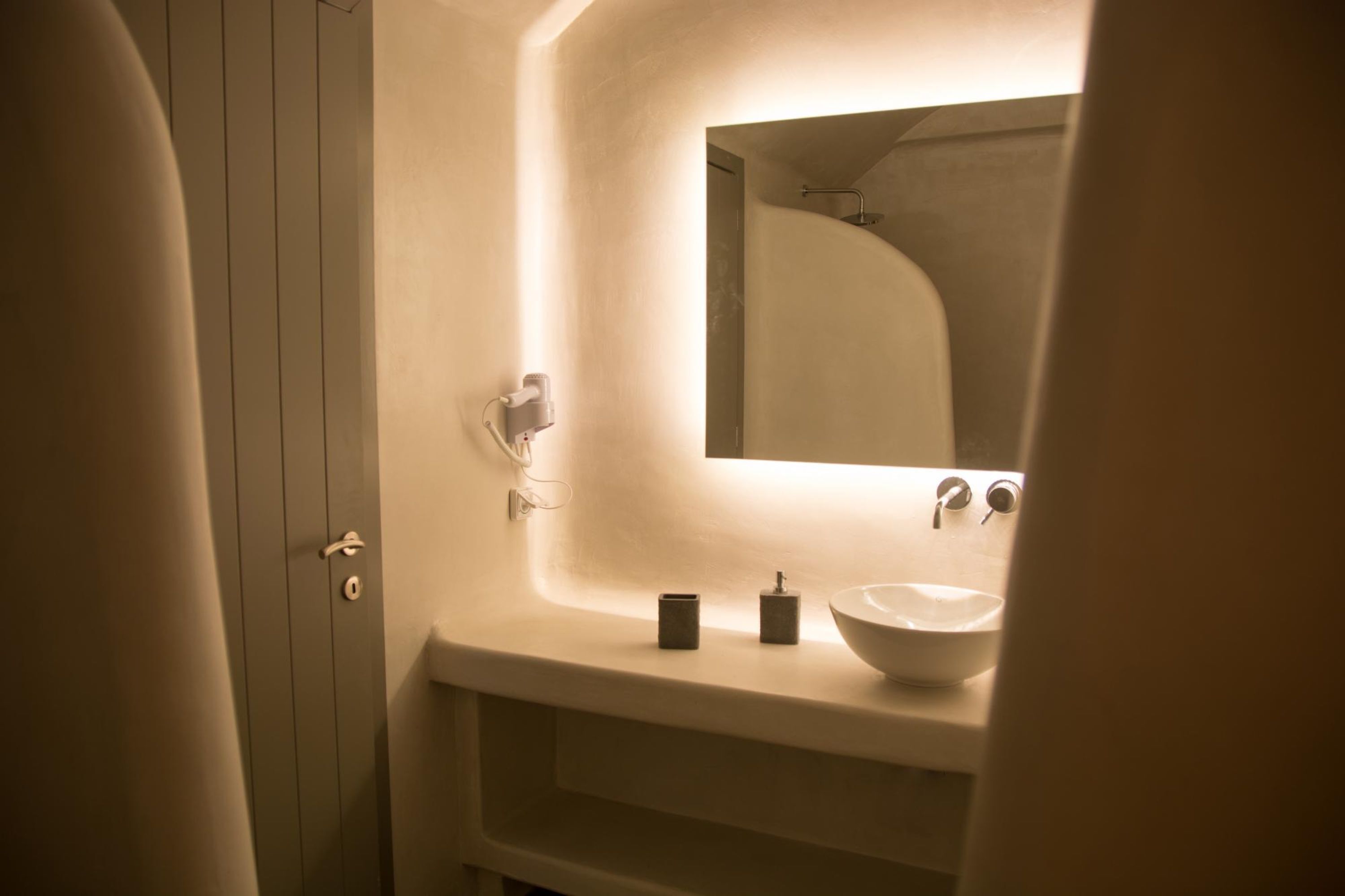 Hair dryer, towels
