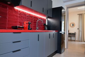 Fridge, microwave, oven, stovetop - Calliope's Rhapsody Luxury Apt-Center of Rhodes (Rodos)