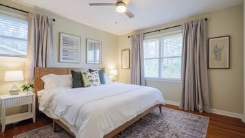 Desk, iron/ironing board, travel cot, free WiFi