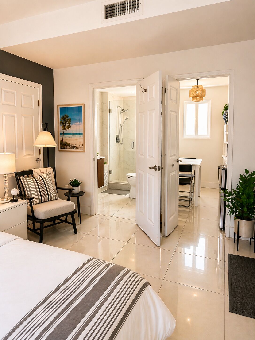 1 chambre, bureau, accès au Wi-Fi (inclus), literie fournie