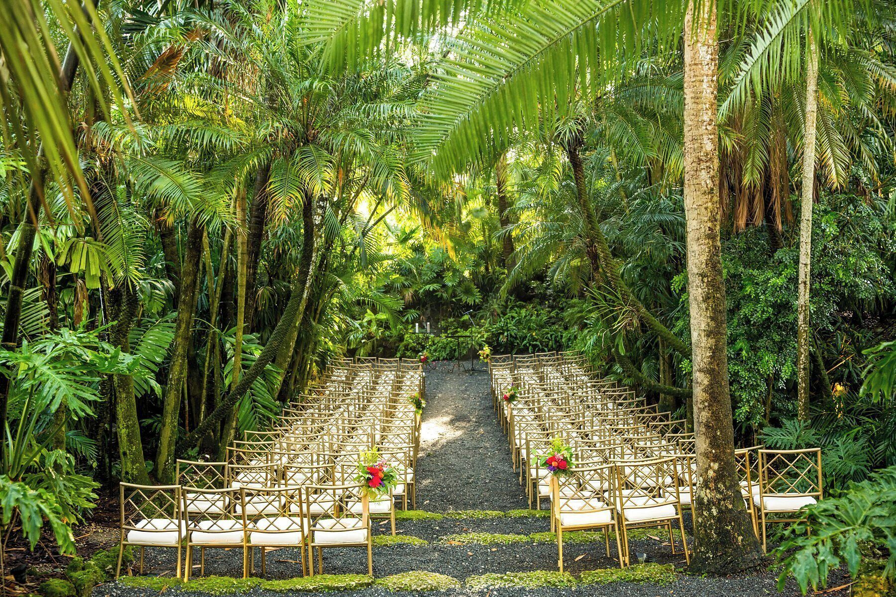 Outdoor banquet area