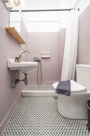 Shower, hair dryer, towels - Hippocampus - Standard Triple Studio (Moutsouna)