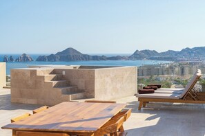 Outdoor dining - Amazing PH, private pool. ocean view, AC and Wi-Fi (Cabo San Lucas)