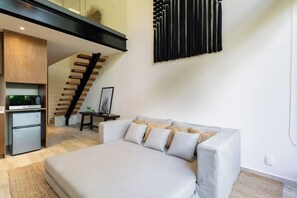 Living area - 2 Story Loft, Pool Access, King Bed, Gym and 7 Pools (Tulum)