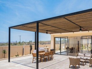 Outdoor dining - BR Oceanview Retreat • Pool • Gym • Parking (Cabo San Lucas)