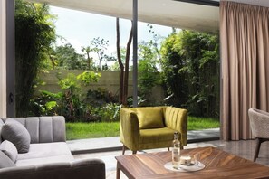 Living area - Ground Floor Escape · Private Patio · Pool · Gym · (Tulum)