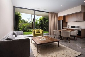 Living area - Ground Floor Escape · Private Patio · Pool · Gym · (Tulum)