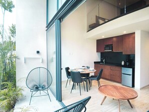 Outdoor dining - Stunning luxury Loft w/ rooftop pool and restaurant (Tulum)