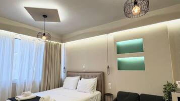 1 habitación, tabla de planchar con plancha, wifi gratis y ropa de cama
