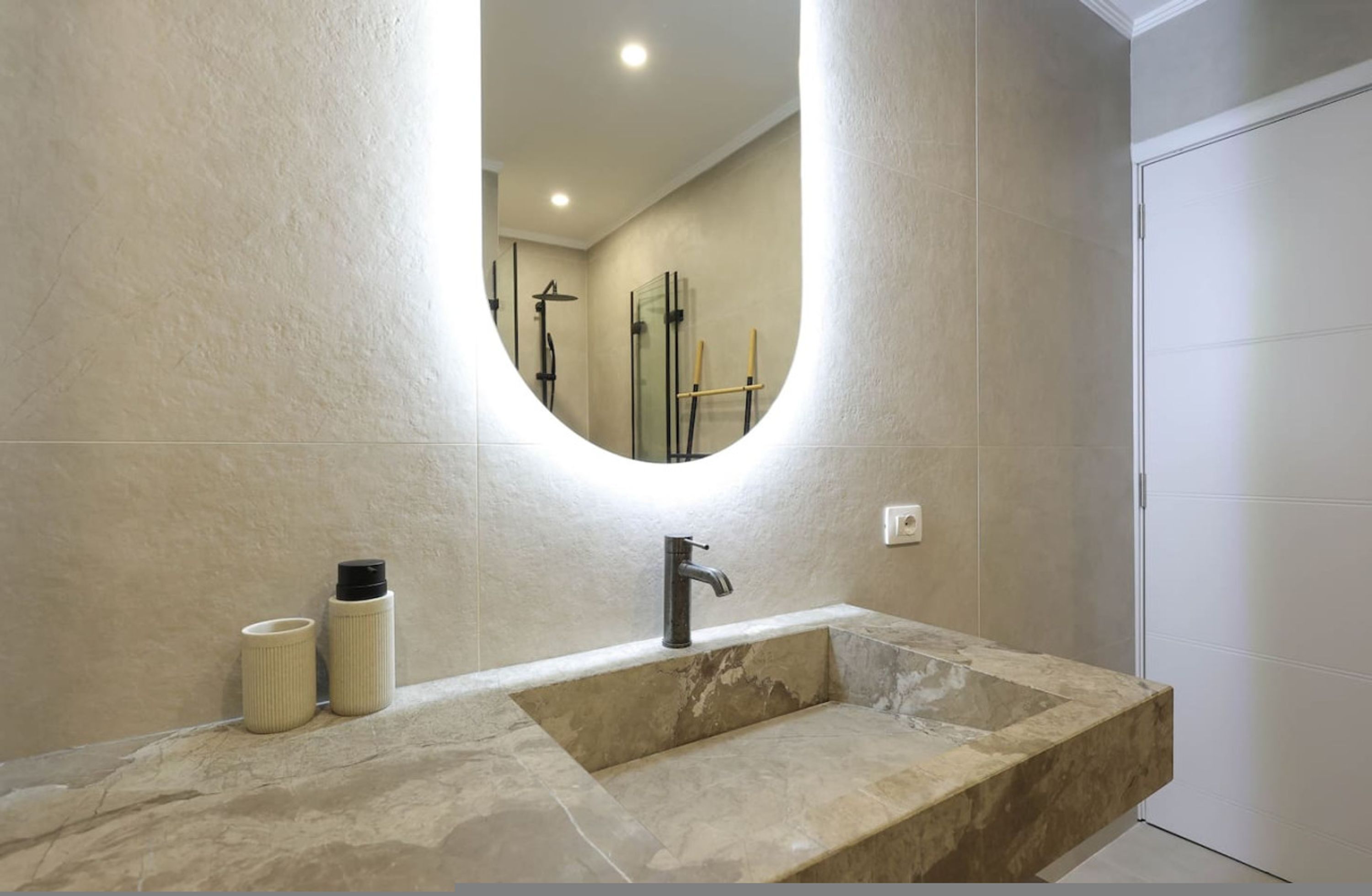 Hair dryer, towels