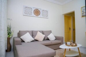 Living area - Deluxe One Bed room Apartment, BH Apartments (Dansoman)