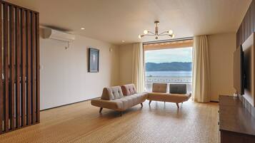 Villa, Private Bathroom, Sea View | Living area