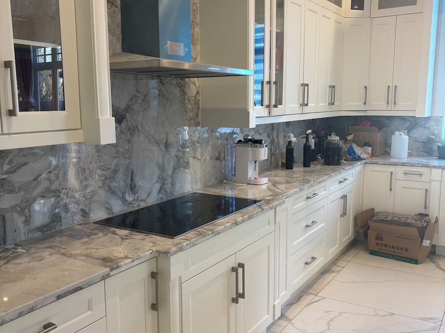 Full-size fridge, microwave, oven, stovetop