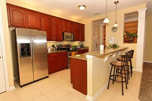 Fridge, microwave, oven, stovetop - Spacious 3BR/2BA Apartment at Vista Cay, Minutes from Disney & Universal (Orlando)
