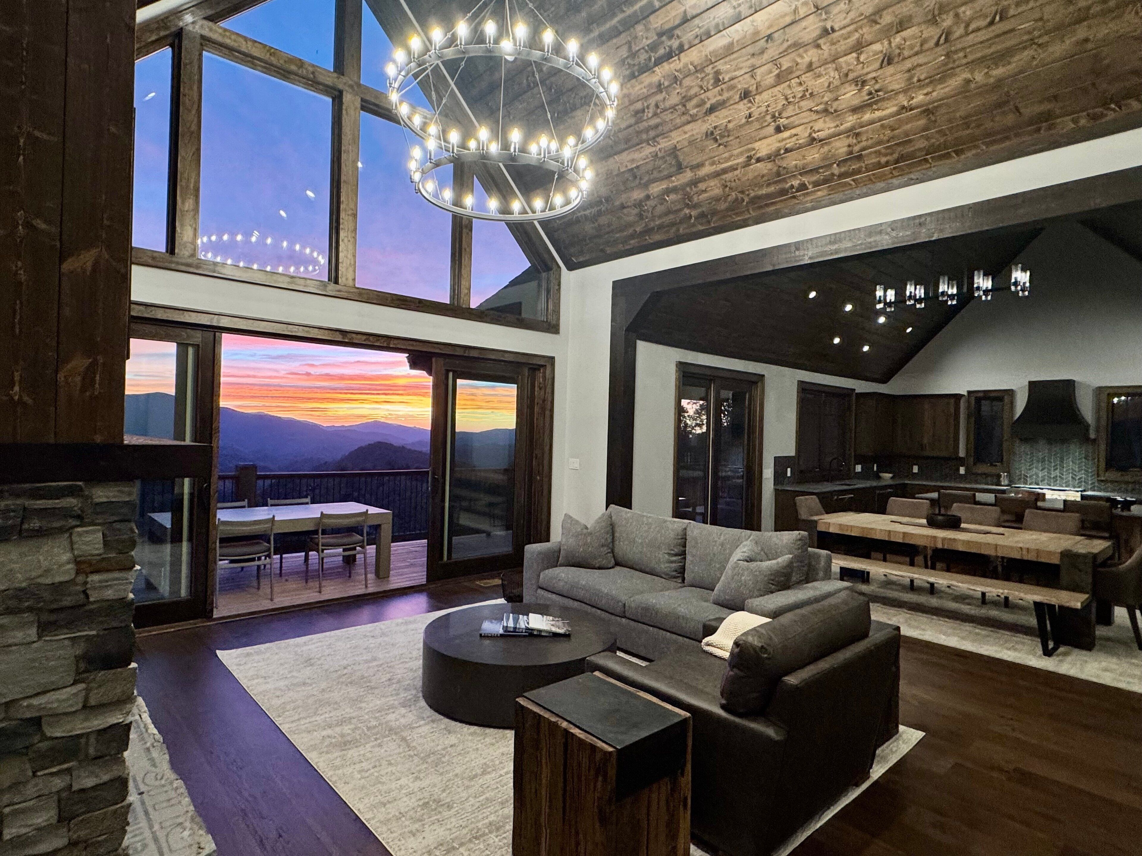 Smart TV, fireplace, video games