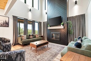 Smart TV, fireplace, video games