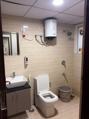 Dusche, Handtücher, Seife