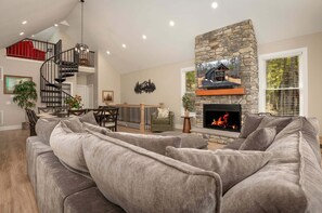 Smart TV, fireplace, table tennis