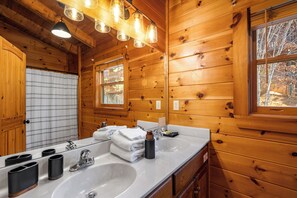 Secador de cabelo, toalhas de banho, sabonete, papel higiênico