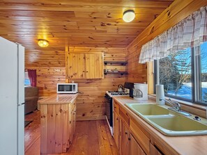 Fridge, oven, stovetop, dishwasher - Indian Pond Cabin (Wilson Pond Cabin) (Greenville)