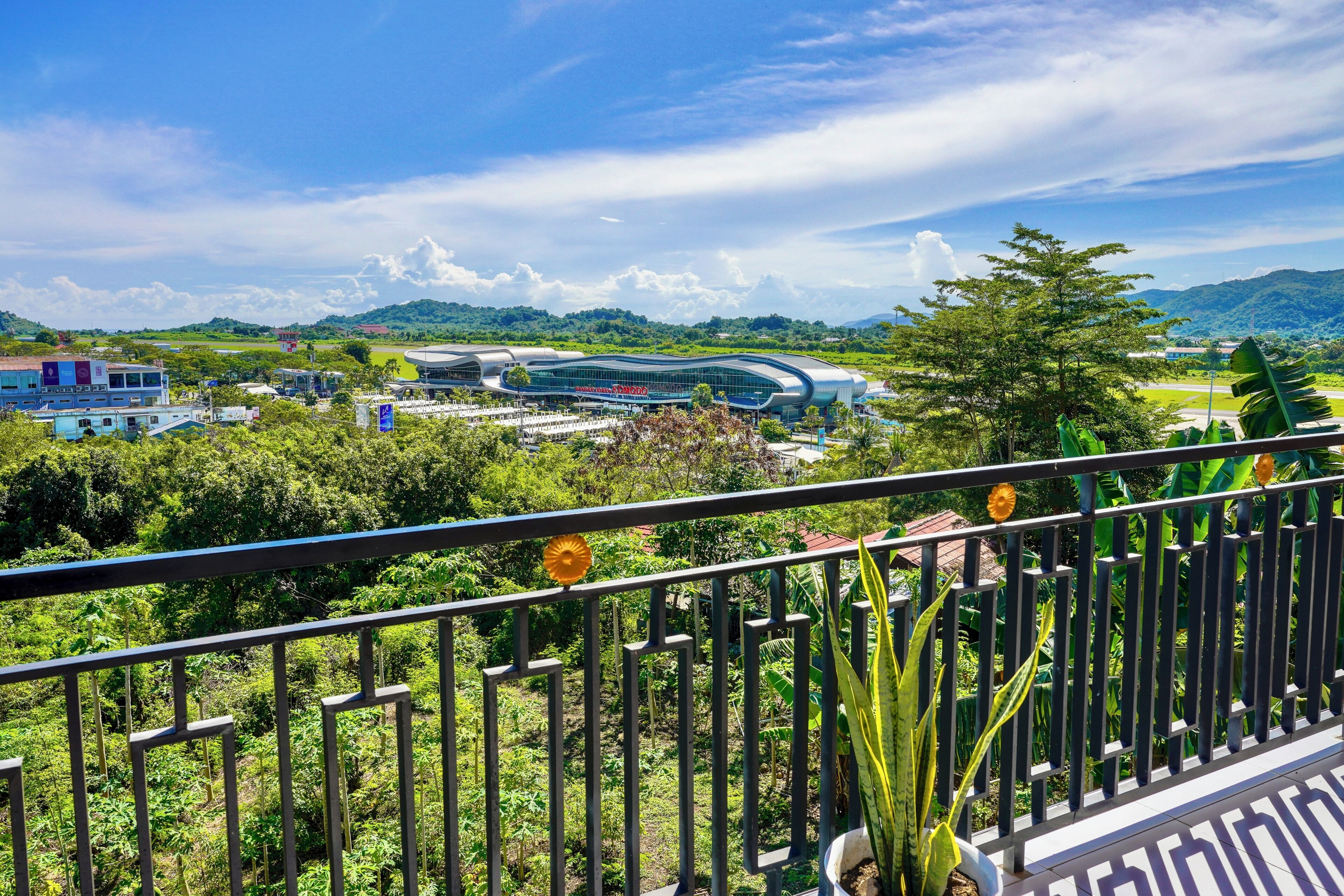 Vue sur le paysage depuis l’hébergement 