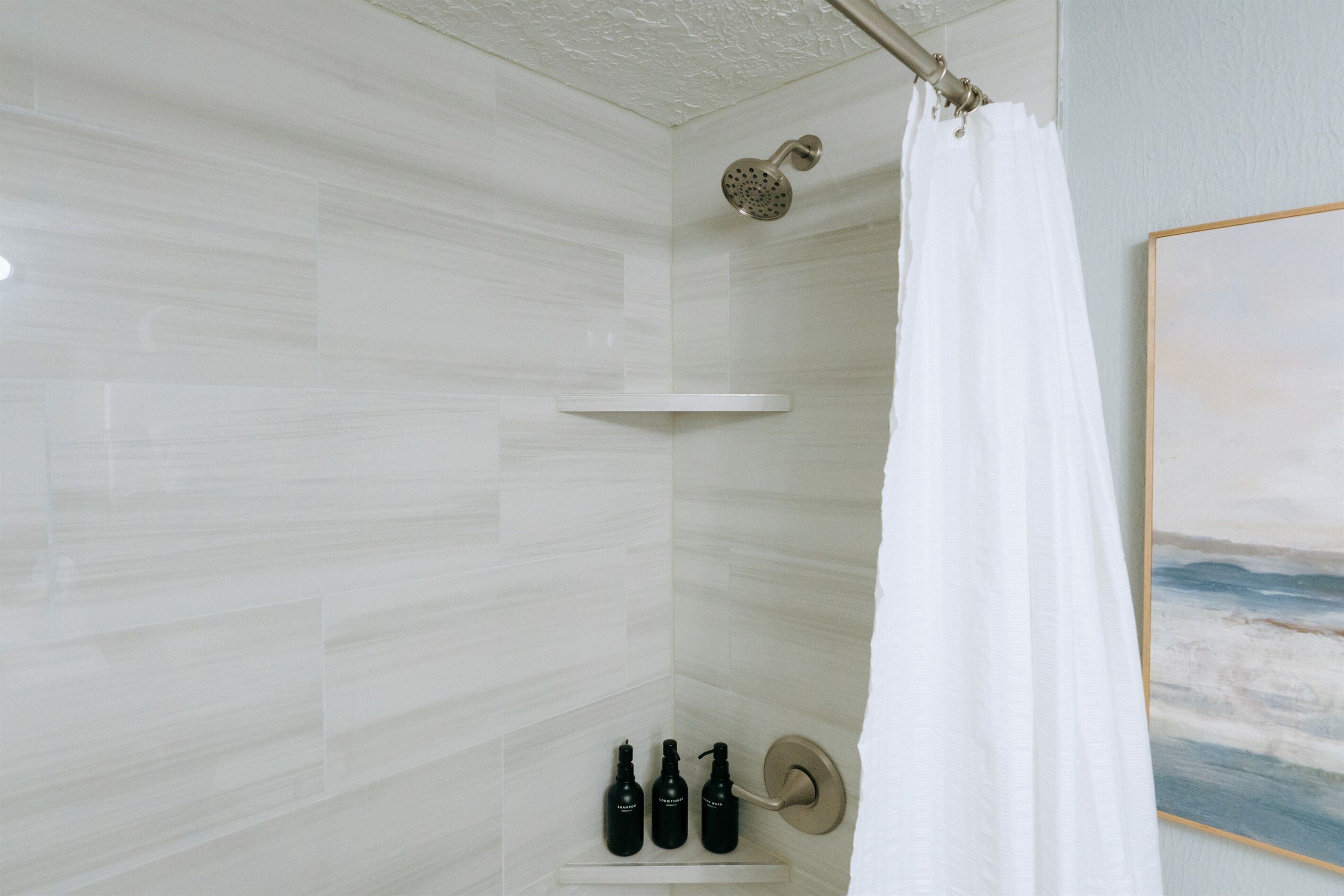 Hair dryer, towels