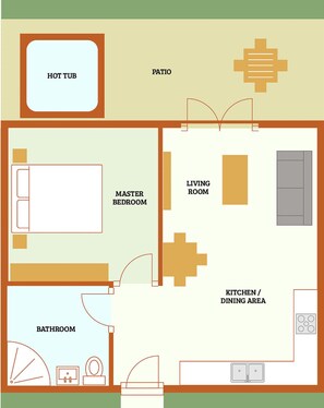 Floor plan - Little Dunley Cottages - Hazel (Bovey Tracey)