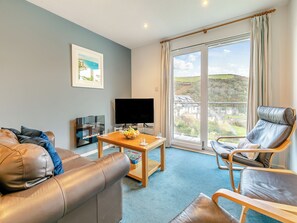 Living area - Superb sea views from a first floor apartment, set in tranquil grounds. (Seaton)