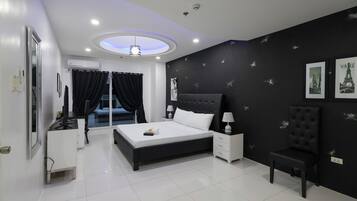 Appart'hôtel Standard, 1 très grand lit, balcon, vue ville | Coffres-forts dans les chambres, Wi-Fi gratuit