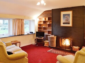 TV, fireplace - 3 bedroom accommodation in Palnackie, Castle Douglas (Palnackie, Castle Douglas)