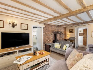 TV, fireplace - The Old Sweet Shop - UKC3164 (Minehead)